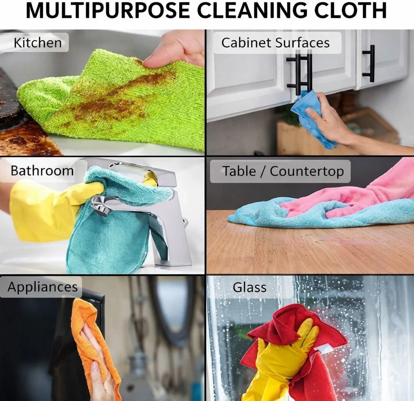Microfiber Cleaning Cloth Pack of 5