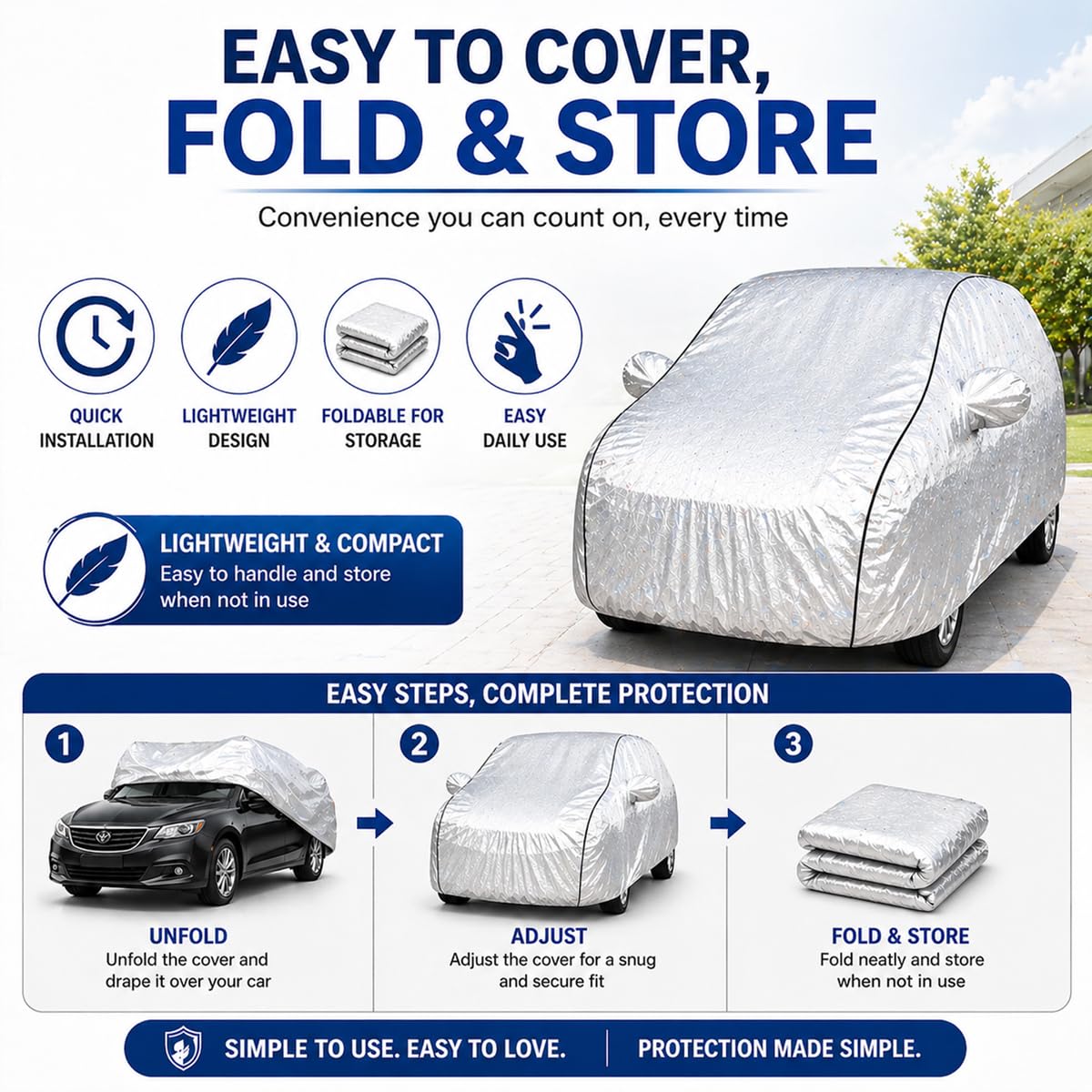 Maruti Suzuki Metallic silver Car Cover Waterproof Dustproof Protection