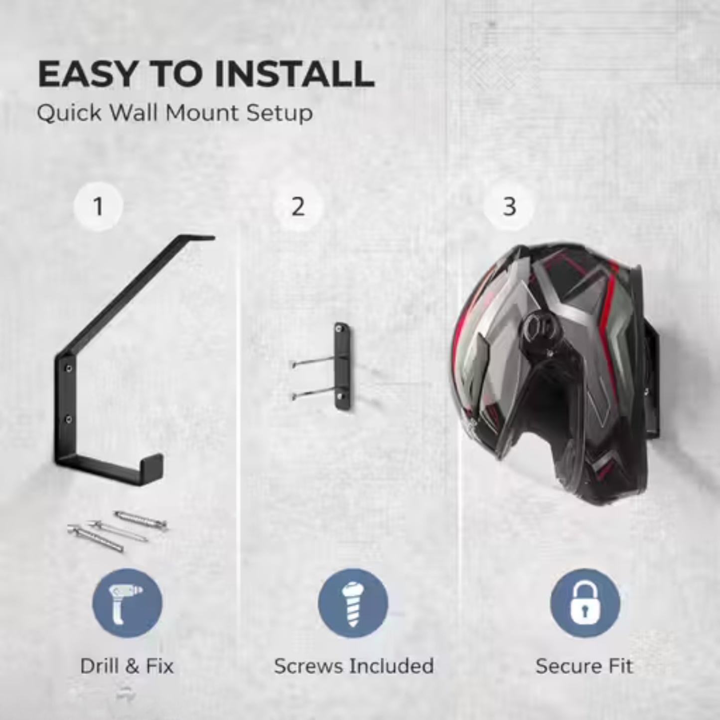 Helmet Holder Wall Mountable