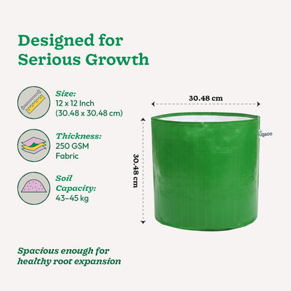 HDPE Plant Grow Bag 12x12 Inch Grow Bags – 250 GSM