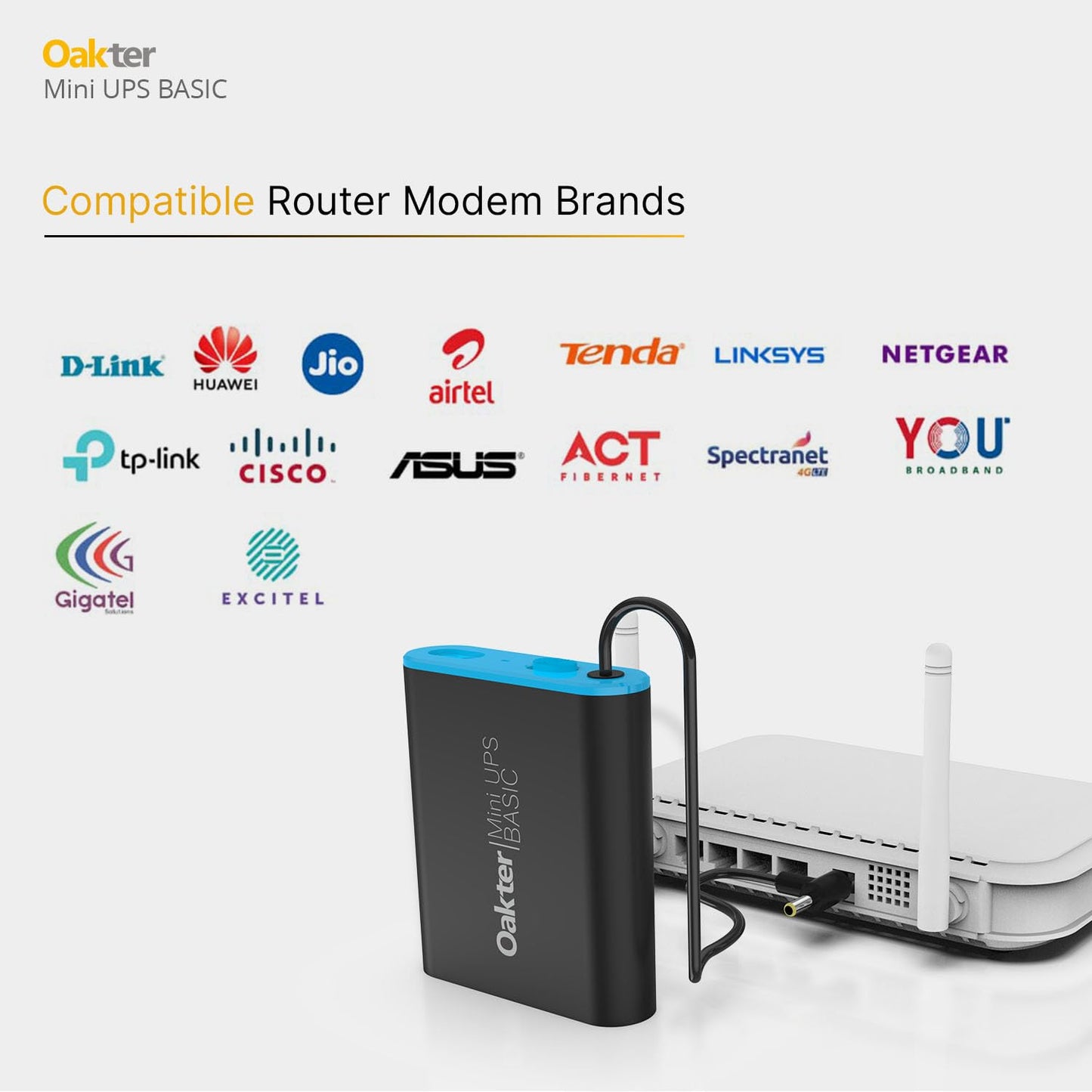 Mini UPS Basic for WiFi Router| Supports 12V-2A Routers. Backup Upto 3 Hours