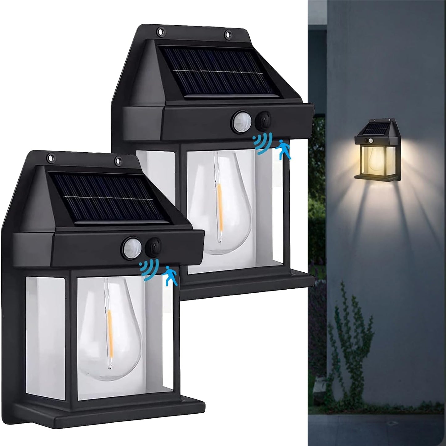 Solar Wall Lights Outdoor with Motion Sensor