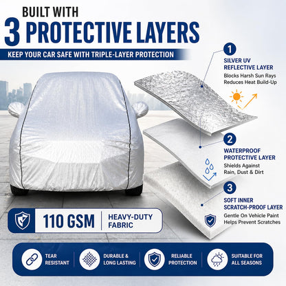 Maruti Suzuki Metallic silver Car Cover Waterproof Dustproof Protection