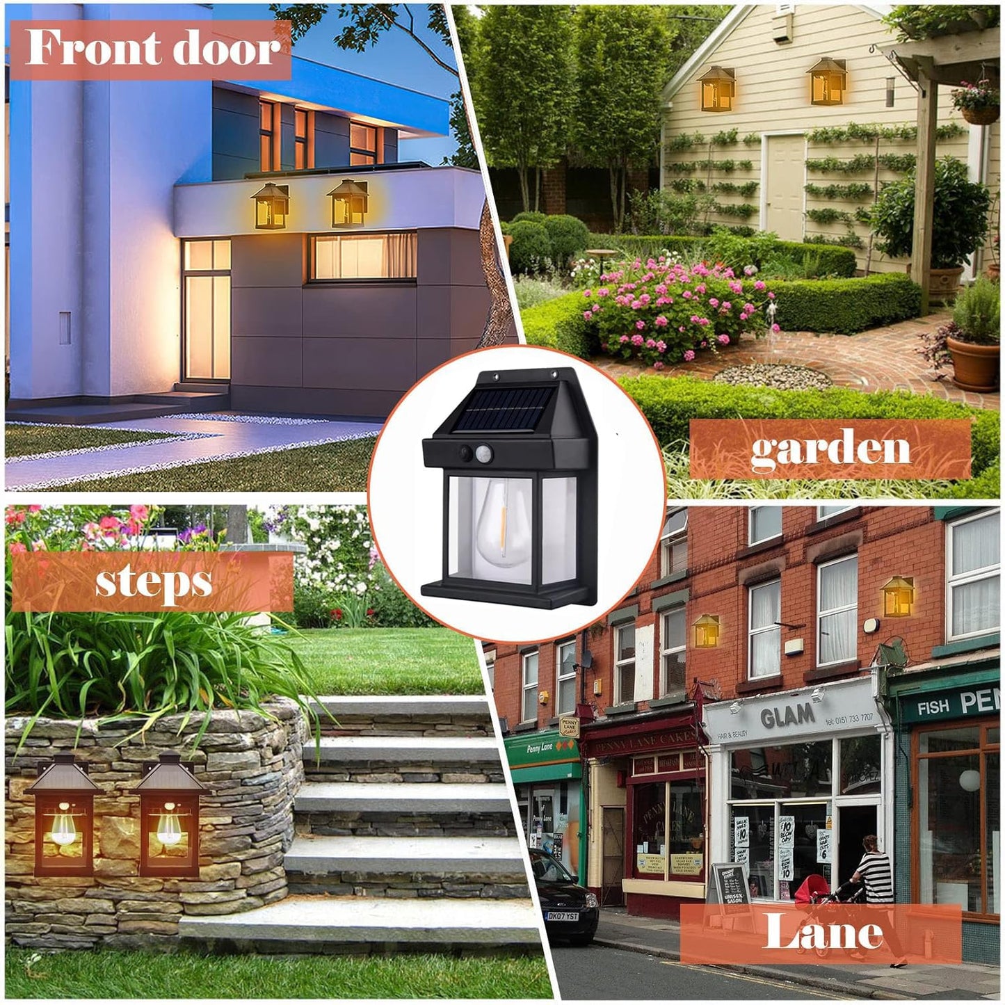 Solar Wall Lights Outdoor with Motion Sensor