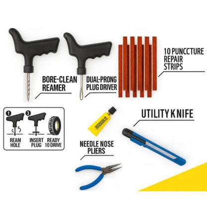 Tyre Puncture Repair Kit for Car & Bike | Fix Puncture in 10 Min