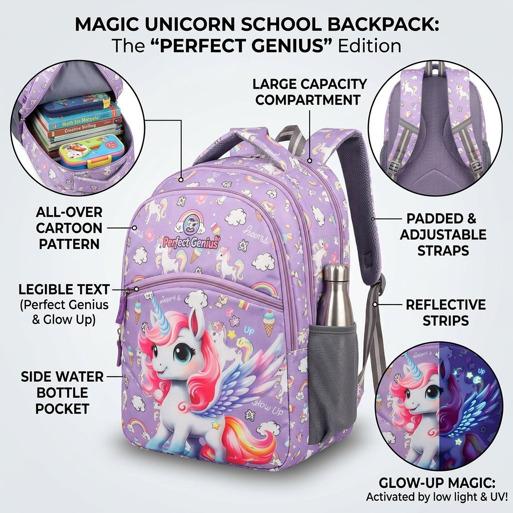 Magic Unicorn Kids School Backpack